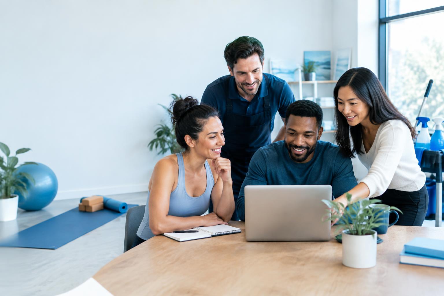 Local service and wellness business owners collaborating