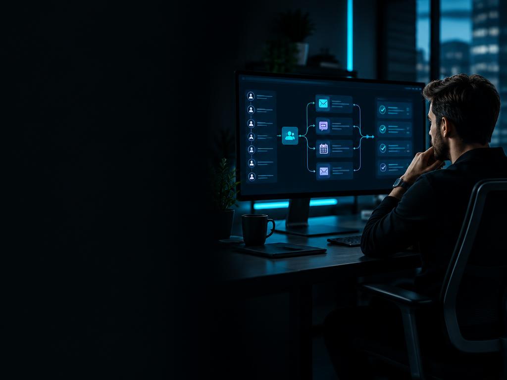 CRM specialist mapping automated lead follow-up and booking workflows